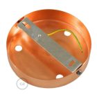 Cylindrical metal 3-hole ceiling rosette set