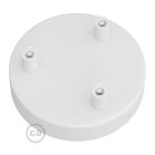 Cylindrical metal 3-hole ceiling rosette set