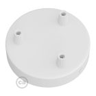 Cylindrical metal 3-hole ceiling rosette set