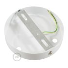 Cylindrical metal 3-hole ceiling rosette set