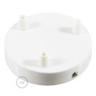 Cylindrical metal 3-hole ceiling rosette set