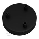 Cylindrical metal 3-hole ceiling rosette set