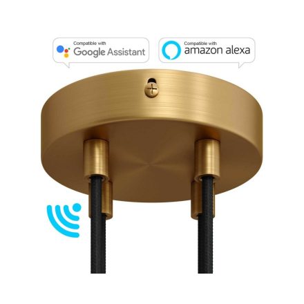  SMART cylindrical metal 4-hole ceiling rose set - compatible with voice assistants