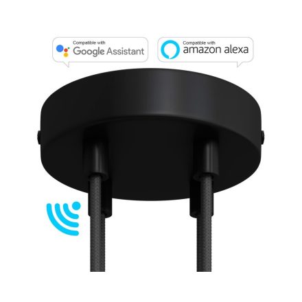  SMART cylindrical metal 4-hole ceiling rose set - compatible with voice assistants