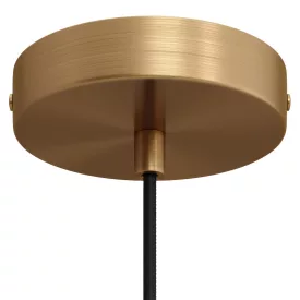 Cylindrical metal ceiling rosette set