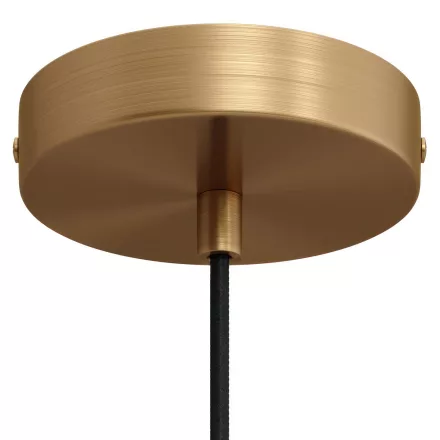 Cylindrical metal ceiling rosette set