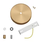 Cylindrical metal ceiling rosette set