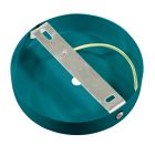 Cylindrical metal ceiling rosette set