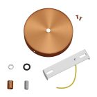 Cylindrical metal ceiling rosette set