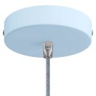 Cylindrical metal ceiling rosette set