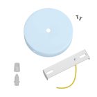 Cylindrical metal ceiling rosette set