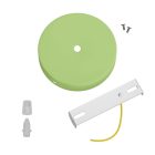 Cylindrical metal ceiling rosette set