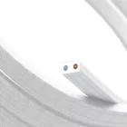Electric cable for chain lighting, rayon fabric cover, white CM01 - UV resistant