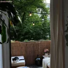 Electric cable for string lights, covered with rayon fabric, black CM04 - UV resistant