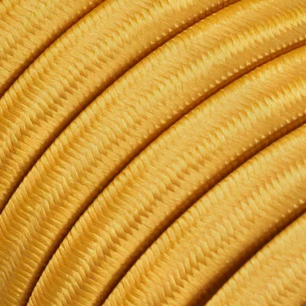 Electric cable for chain lighting, rayon fabric cover, gold CM05
