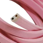 Electric cable for chain lighting, covered with rayon fabric, baby pink CM16