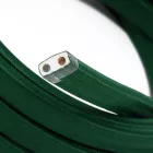 Electric cable for chain lighting, rayon fabric cover, dark green CM21