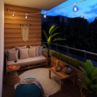 Electric cable for string lighting, covered with rayon fabric, Cipria CM27