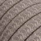 Electric cable for string lights, linen fabric cover, brown CN04 - UV resistant