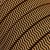  Electric cable for String Lights, rayon fabric with ZigZag Black-Whiskey CZ22 coating