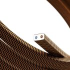 Electric cable for string lights, rayon fabric cover, black-whiskey color, CZ22