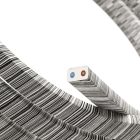 Electric cable for Vertigo string lights, black melange cotton fabric cover ECC37