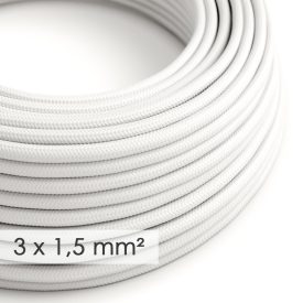  Large cross-section electrical cable 3x1.50 round - rayon sheath, white RM01