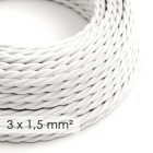 Large cross-section electrical cable 3x1.50 stranded - rayon sheath White TM01