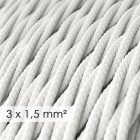 Large cross-section electrical cable 3x1.50 stranded - rayon sheath White TM01