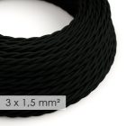 Large cross-section electrical cable 3x1.50 stranded - black rayon sheath TM04
