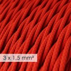 Large cross-section electrical cable 3x1.50 stranded - rayon Red TM09 sheath