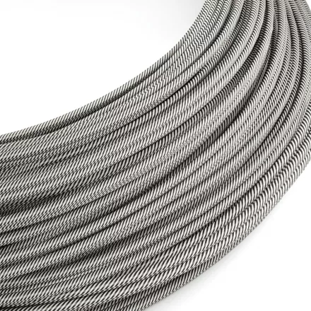 Extra low voltage power cable, coated with silk-effect material Vertigo Slate White ERM37