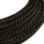 Extra low voltage power cable, coated with silk-effect material, Vertigo Black and Gold ERM42