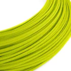 Extra low voltage power cable, coated with silk-effect material, yellow Fluo RF10