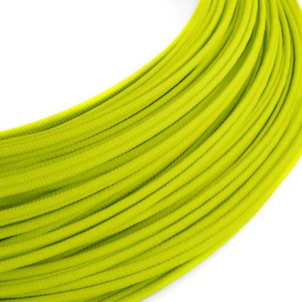 Extra low voltage power cable, coated with silk-effect material, yellow Fluo RF10