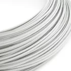 Extra low voltage power cable, coated with silk-effect material, white RM01