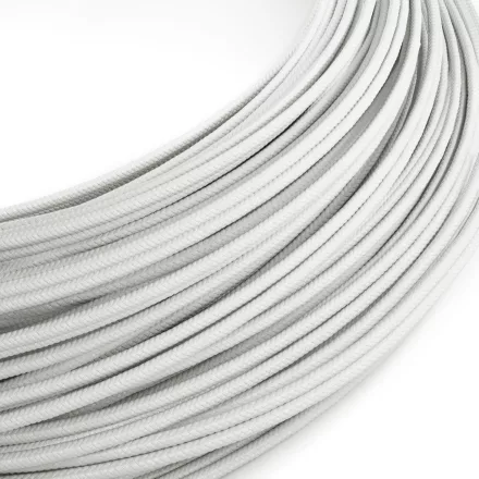 Extra low voltage power cable, coated with silk-effect material, white RM01