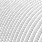 Extra low voltage power cable, coated with silk-effect material, white RM01