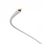 Extra low voltage power cable, coated with silk-effect material, white RM01