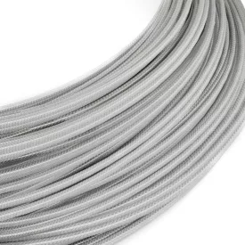  Extra low voltage power cable, coated with silk-effect material, silver RM02
