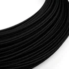Extra low voltage power cable, coated with silk-effect material, black RM04