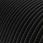 Extra low voltage power cable, coated with silk-effect material, black RM04