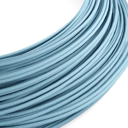 Extra low voltage power cable, coated with silk-effect material, light blue RM17