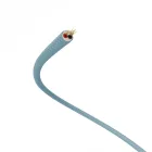 Extra low voltage power cable, coated with silk-effect material, light blue RM17