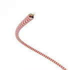 Extra low voltage power cable, coated with silk-effect material, ZigZag white and red RZ09