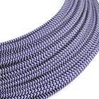 Extra low voltage power cable, coated with silk-effect material, zigzag white and blue RZ12