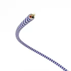 Extra low voltage power cable, coated with silk-effect material, zigzag white and blue RZ12