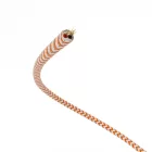 Extra low voltage power cable, coated with silk-effect material, zigzag white and orange RZ15