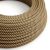Cotton and jute tobacco brown Vertigo textile cable - The original Creative-Cables - ERD21 round 2x0.75 mm / 3x0.75 mm