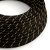Glossy black and gold Vertigo textile cable – The original Creative-Cables – ERM42 round 2x0.75 mm / 3x0.75 mm